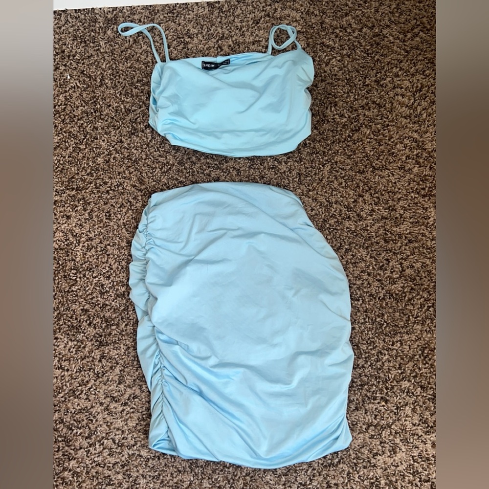 Light blue skirt and tank set